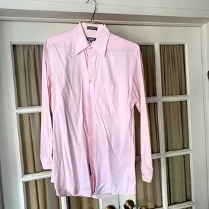 Today's Man Long Sleeve Pink Dress Shirt Size M
